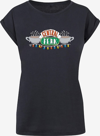 ABSOLUTE CULT Shirt 'Friends - Central Perk Christmas Lights' in Zwart: voorkant