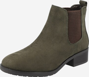 Dorothy Perkins Chelsea Boots 'Megan' in Grün: predná strana