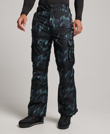Superdry Regular Outdoor Pants in Black: front