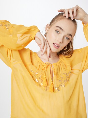 Cream Blouse 'Boho' in Oranje