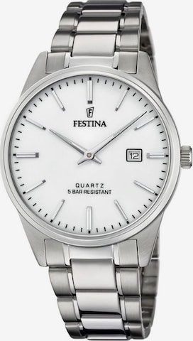 Montre à affichage analogique 'Acero Clasico' FESTINA en argent : devant