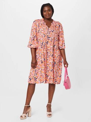 Fransa Curve - Vestido 'Merla' em rosa