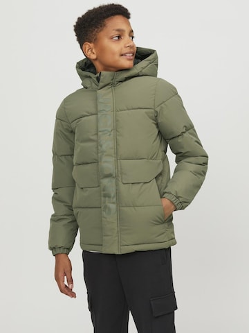 Jack & Jones Junior Tussenjas in Groen: voorkant