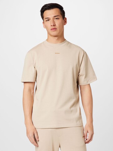 T-Shirt 'Dapolino' HUGO en beige : devant