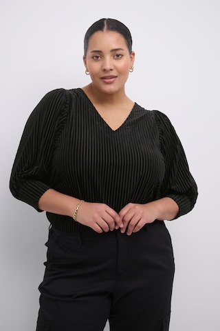 KAFFE CURVE Blouse 'Cacanna' in Black: front
