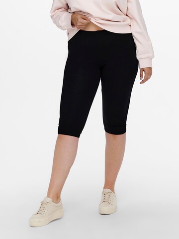 ONLY Carmakoma Skinny Leggings 'Time' in Zwart: voorkant