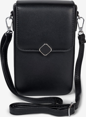 styleBREAKER Umhängetasche 'Box Bag Umhängetasche Uni' in Schwarz: Vorderseite