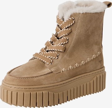 Tamaris Veterlaarsjes in Beige: voorkant