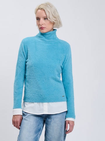 Pullover di Influencer in blu: frontale