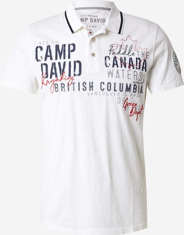 T-Shirt CAMP DAVID en blanc : devant