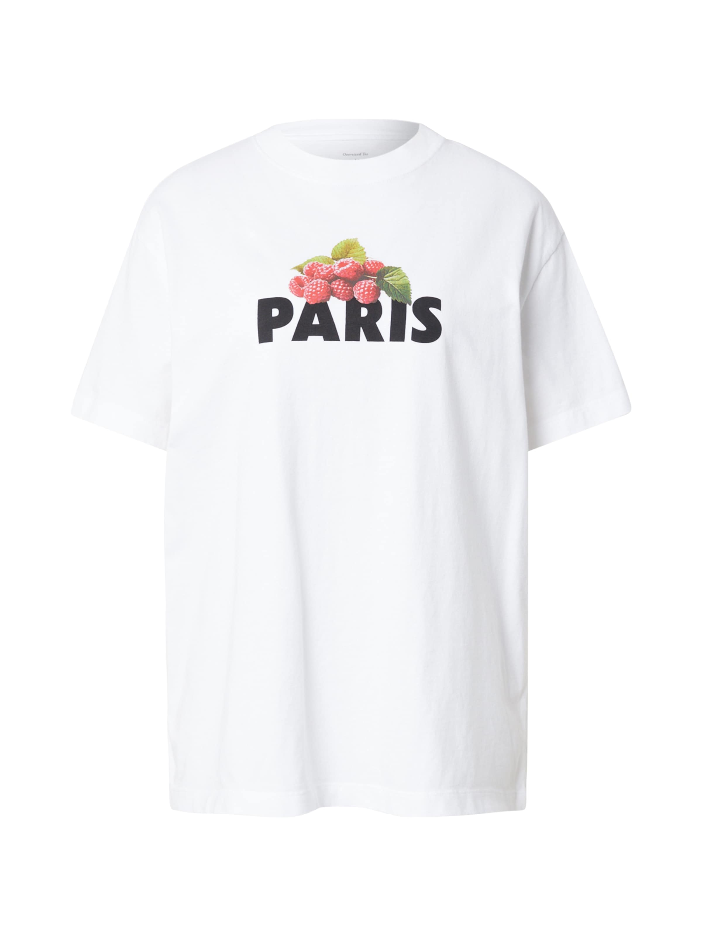 Maglietta 'PARIS RASPBERRY' di Abercrombie & Fitch in bianco: frontale