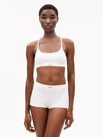 ARMEDANGELS Bustier BH ' TOVAA RIB ' in Wit: voorkant