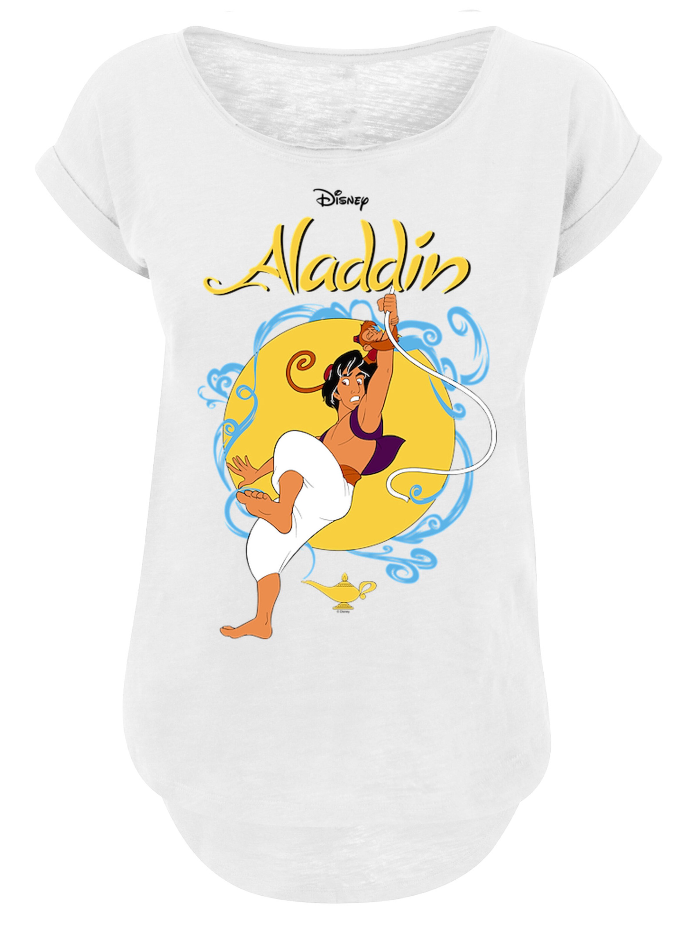 T-shirt 'Aladdin' F4NT4STIC en blanc : devant
