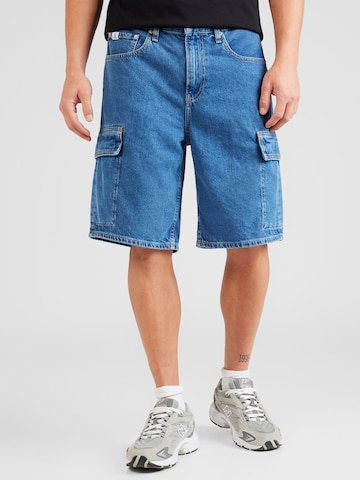 Calvin Klein Jeans - Regular Calças de ganga cargo '90'S' em azul: frente
