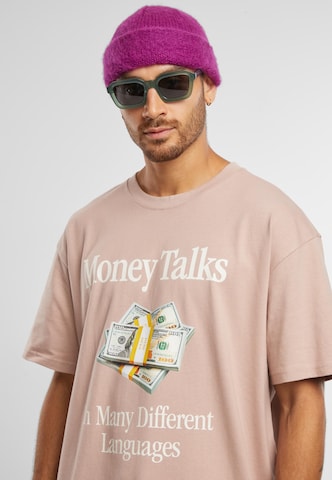 Mister Tee Shirt 'Money Talks' in Pink