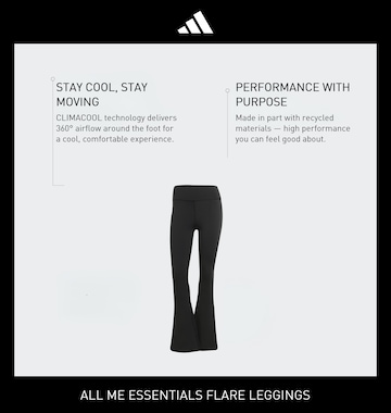 ADIDAS PERFORMANCE Rozšírený strih Športové nohavice 'All Me Essentials' - Čierna