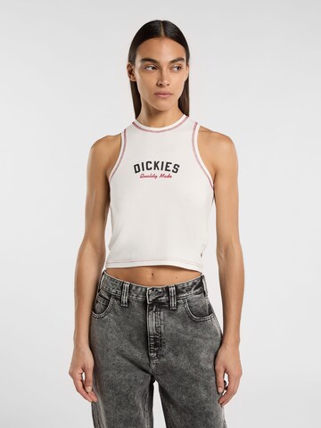Top 'Racer' di DICKIES in bianco: frontale