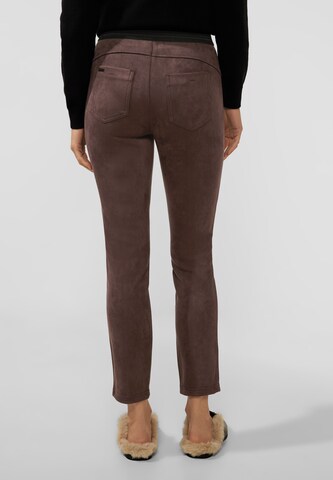 STREET ONE Skinny Trousers 'Hope' in Brown