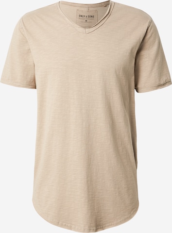 Only & Sons Shirt 'ONSBENNE' in Beige: front