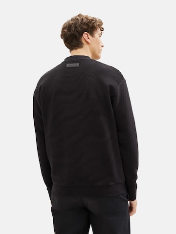 TOM TAILOR DENIM Sweatshirt in Black