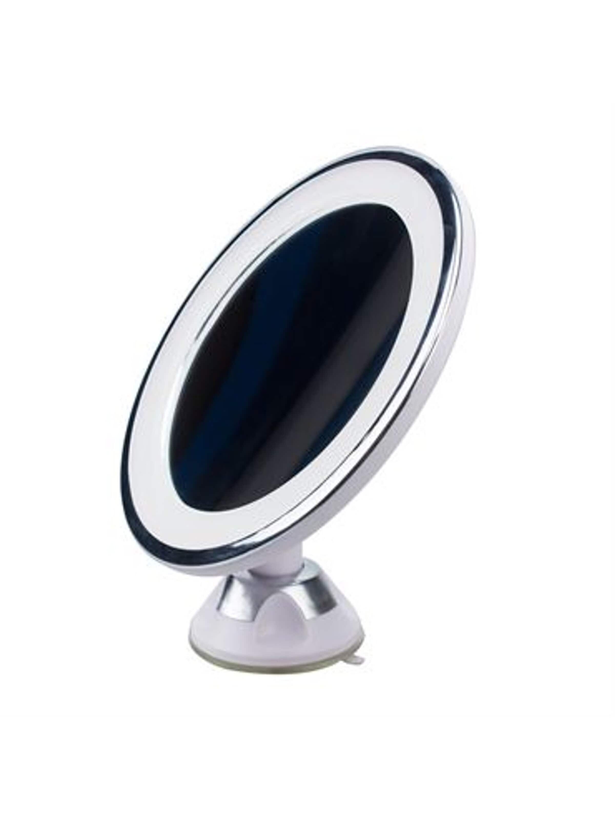 Boîte à bijoux 'PRO BEAUTY Badeværelsesspejl med LED-lys og sugekop – 10x forstørrelse, Ø17 cm, hvid' UNIQ Beauty en blanc
