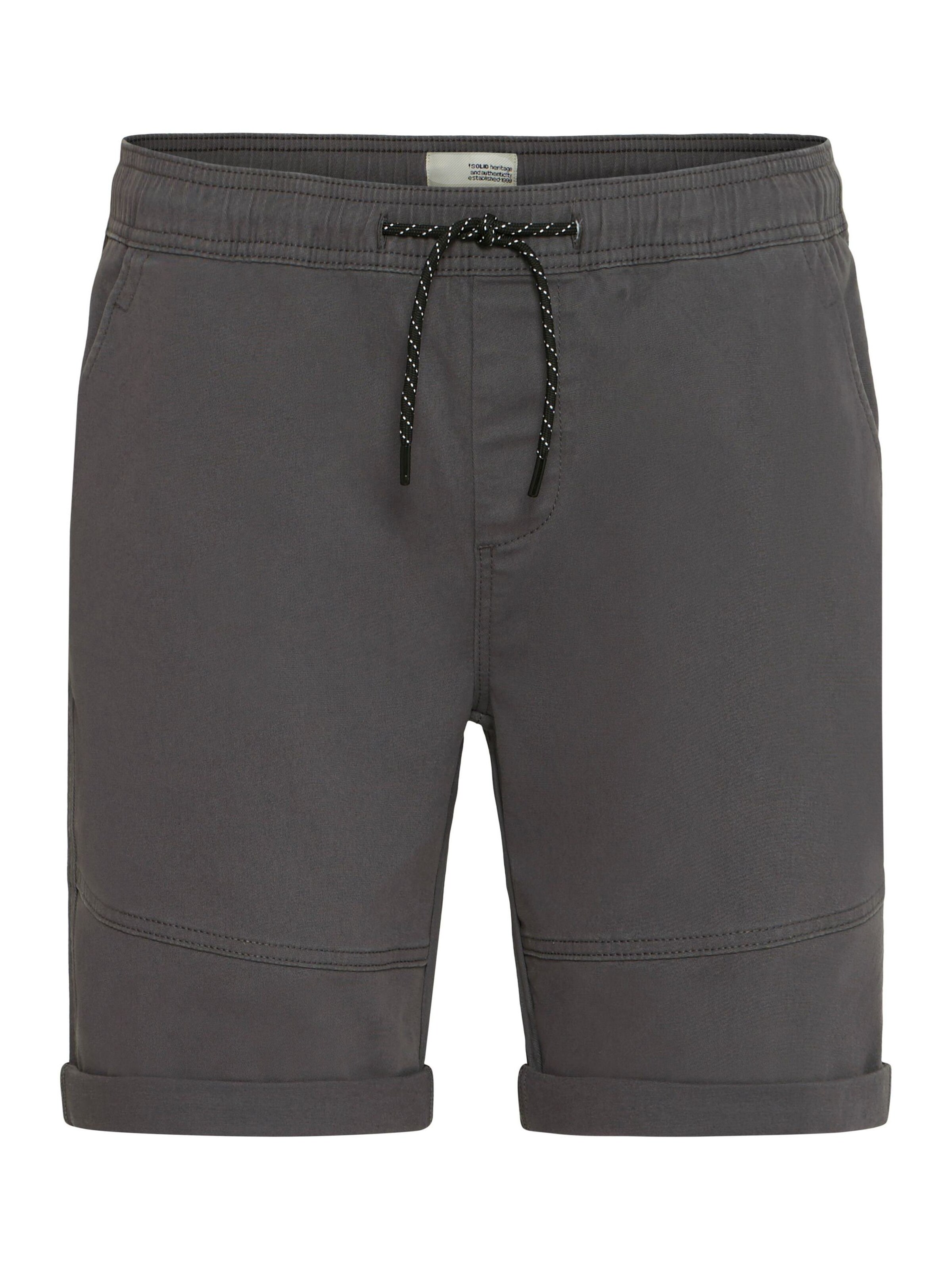 Pantalon chino 'HENK' !Solid en gris : devant