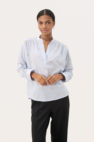 Part Two Blouse 'NatalePW' in Blauw: voorkant