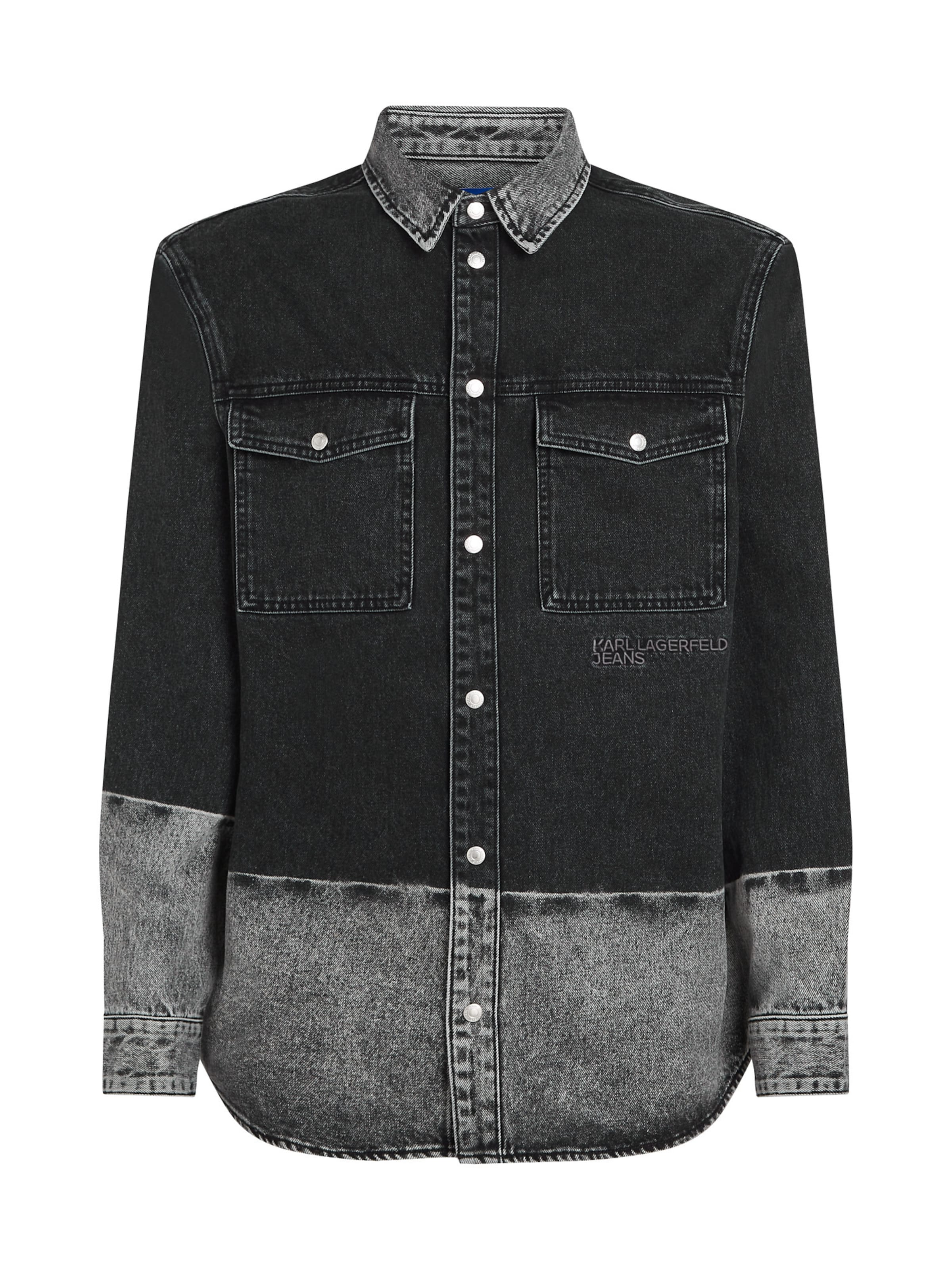 Regular fit Camicia di KARL LAGERFELD JEANS in nero: frontale