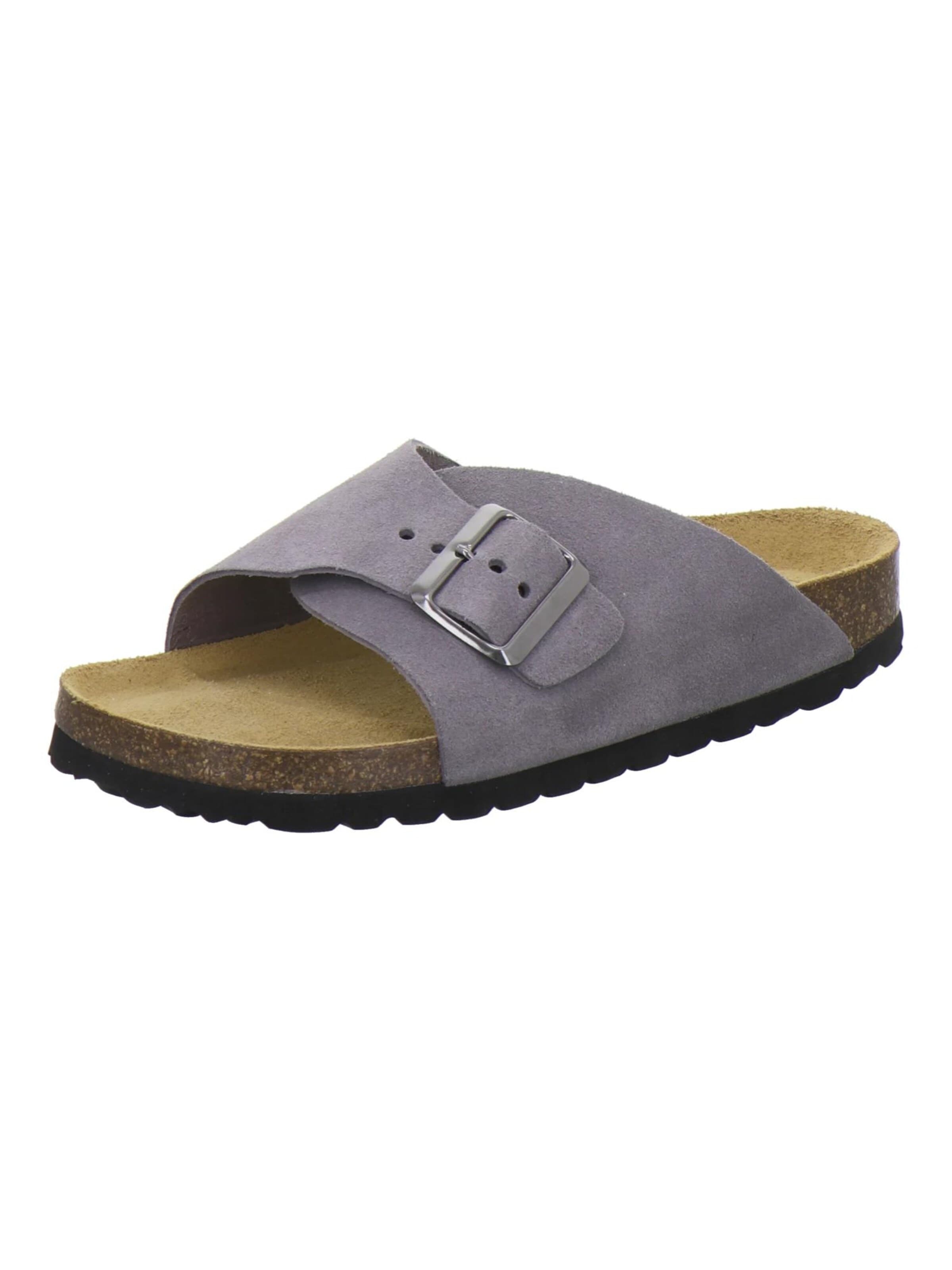 AFS-Schuhe Sandals 'Sandalen Damen graphit Veloursleder' in Grey: front