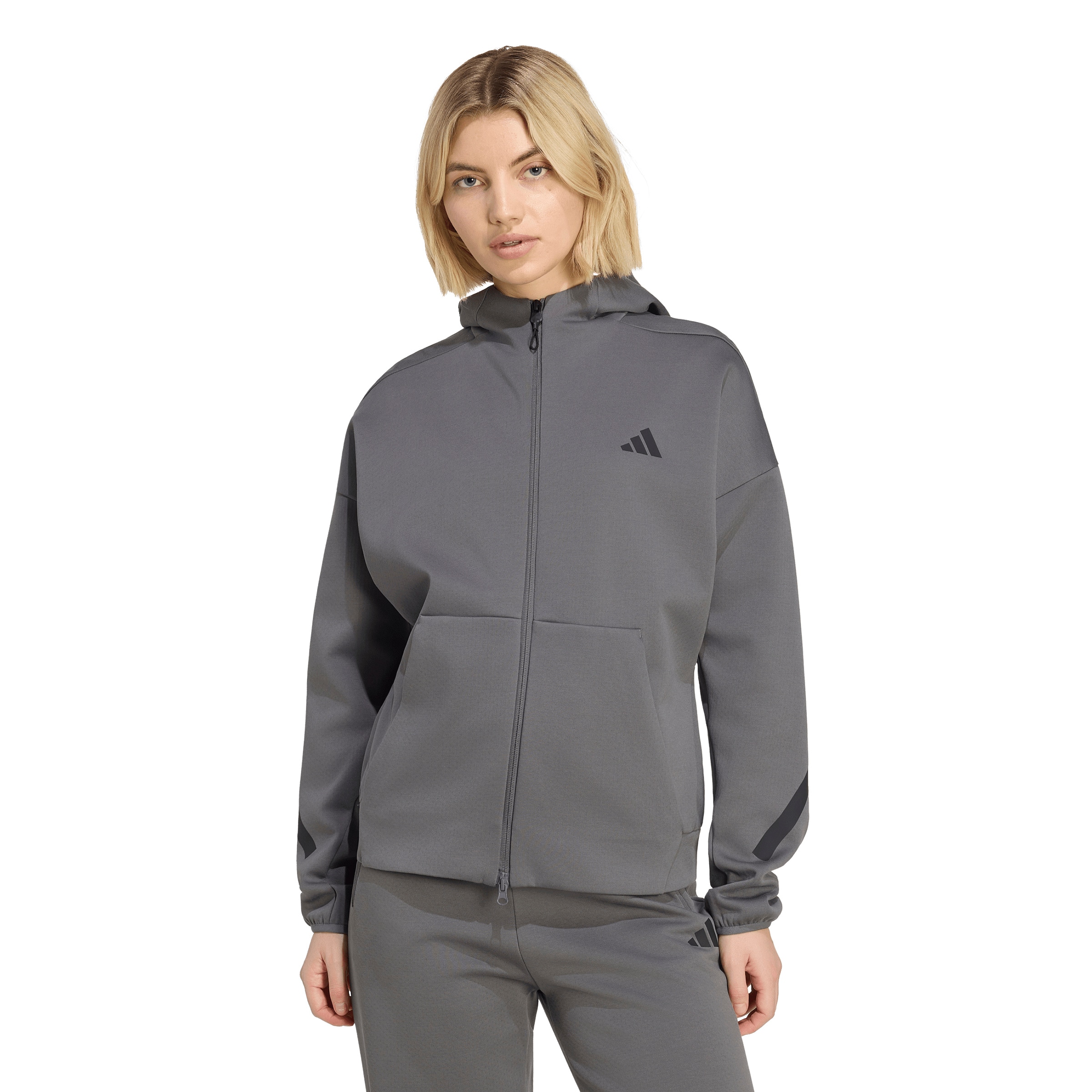 ADIDAS SPORTSWEARSportski gornji dio trenirke 'Z.N.E.' - siva boja: prednji dio