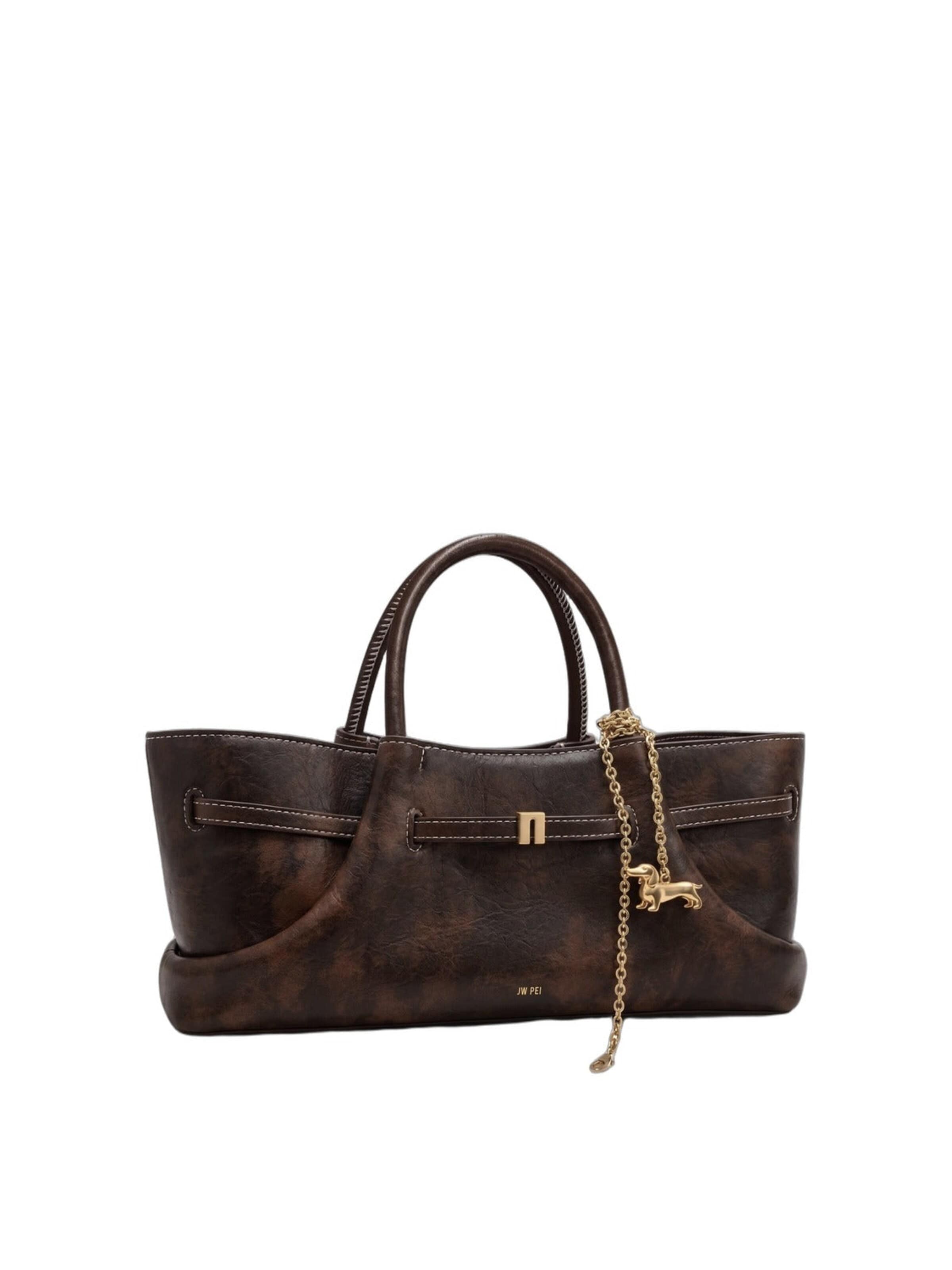 Shopper 'JW PEI Cabas Maeve Breloque Teckel Deep Coffee' di JW PEI in marrone