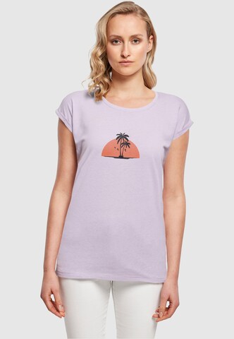 Merchcode Shirt 'Summer - Beach' in Purple: front
