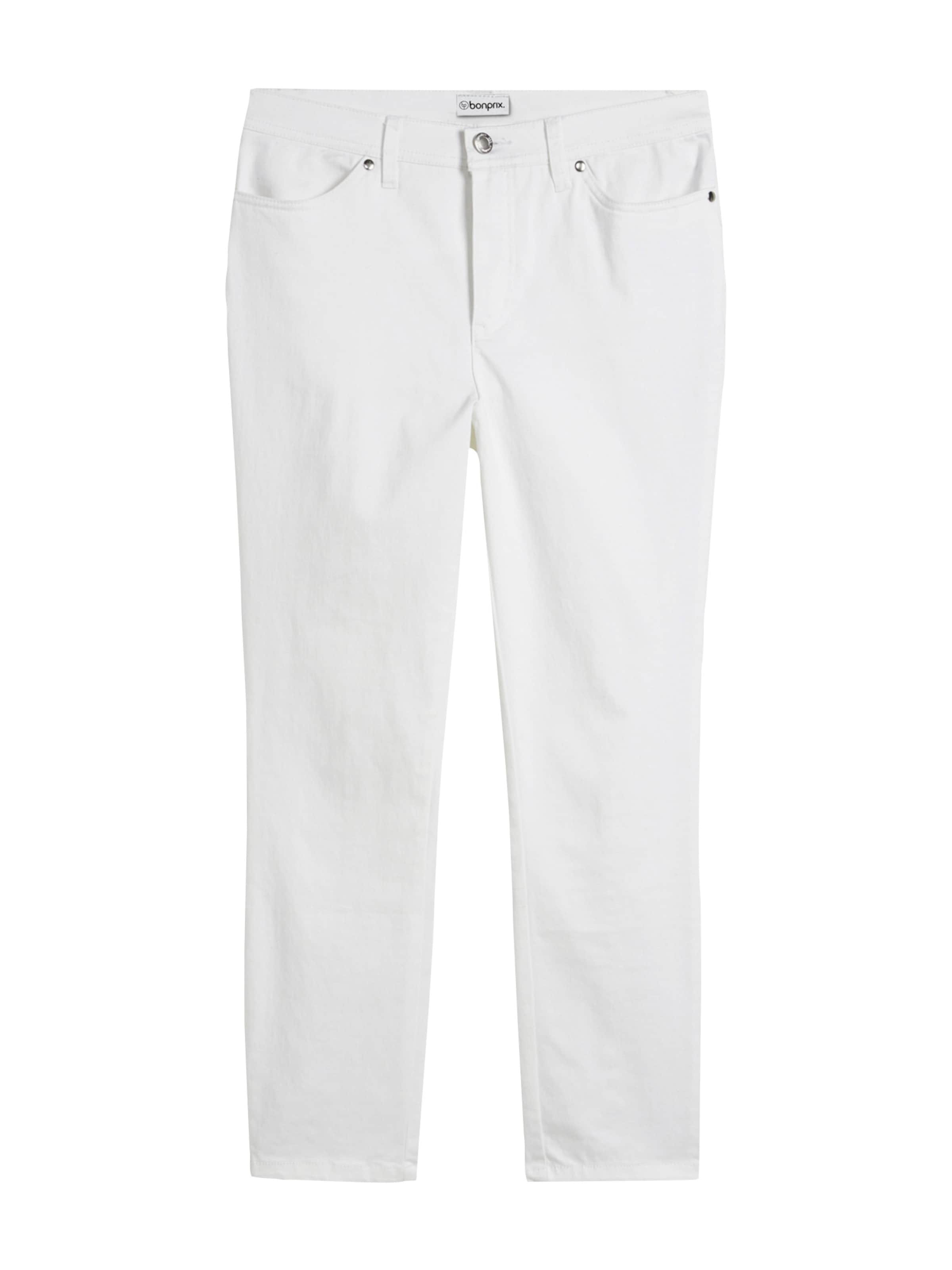 bonprix Slimfit Hose' in Weiß: Vorderseite