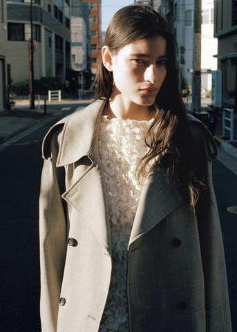 MANGO Between-Seasons Coat in Grey