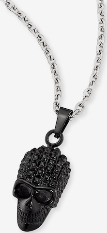 SAVE BRAVE Necklace in Black: front