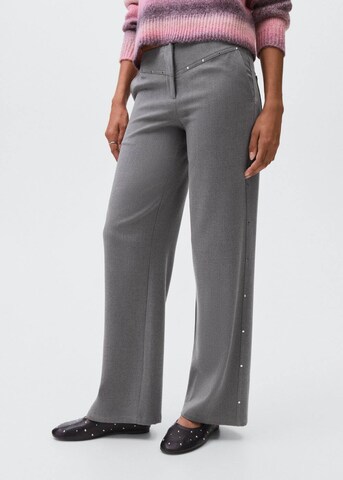 MANGO TEEN Wide leg Pants 'Leti' in Grey: front
