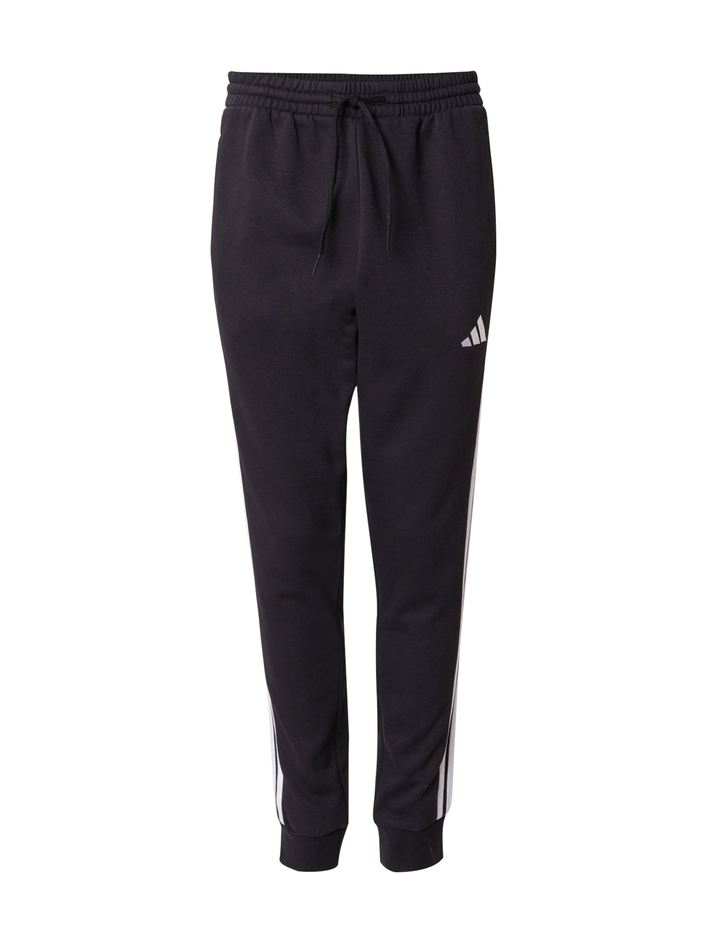 ADIDAS SPORTSWEAR - Tapered Calças de desporto em preto: frente