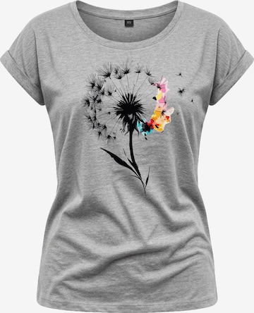 MAKAYA Shirt 'Pusteblume' in Grey: front