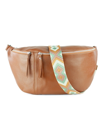 lePelou Fanny Pack 'TESSA' in Brown: front