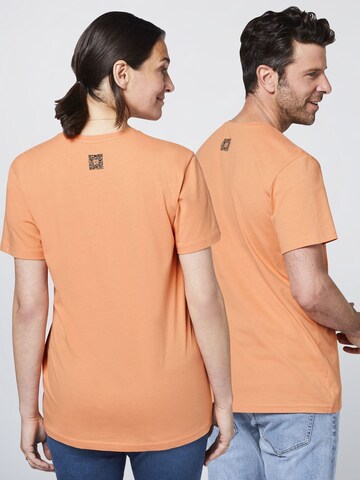 Detto Fatto Unisex T-Shirt ' mit QR-Code-Print ' in Orange