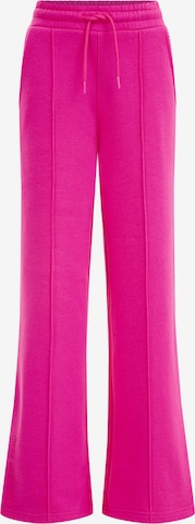 WE Fashion Boot cut Trousers in Pink: front