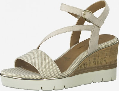 TAMARIS Remsandal i beige / vit, Produktvy