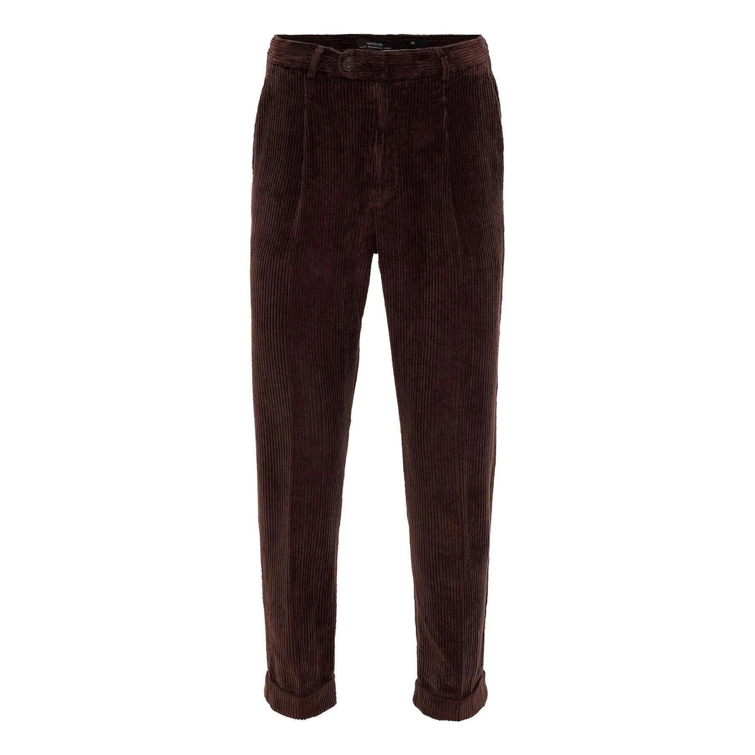 Antioch Alt kitsenev Voltidega püksid, värv pruun: eest vaates