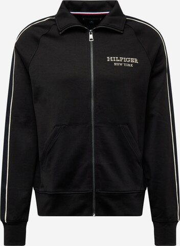 TOMMY HILFIGER Sweatjakke i sort: forside