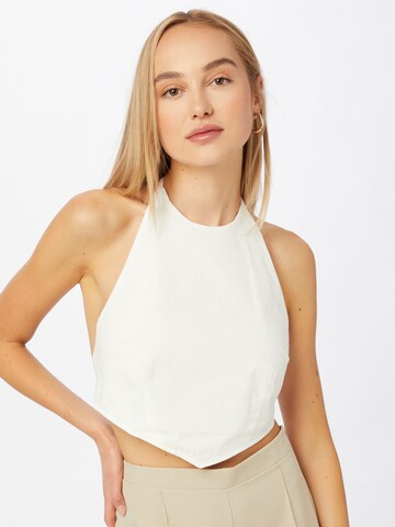 Missguided Top – bílá: přední strana