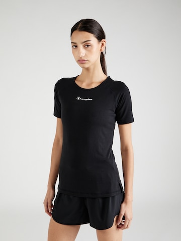 T-shirt fonctionnel Champion Authentic Athletic Apparel en noir : devant