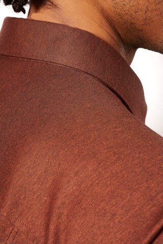 DESOTO Slim fit Button Up Shirt in Brown