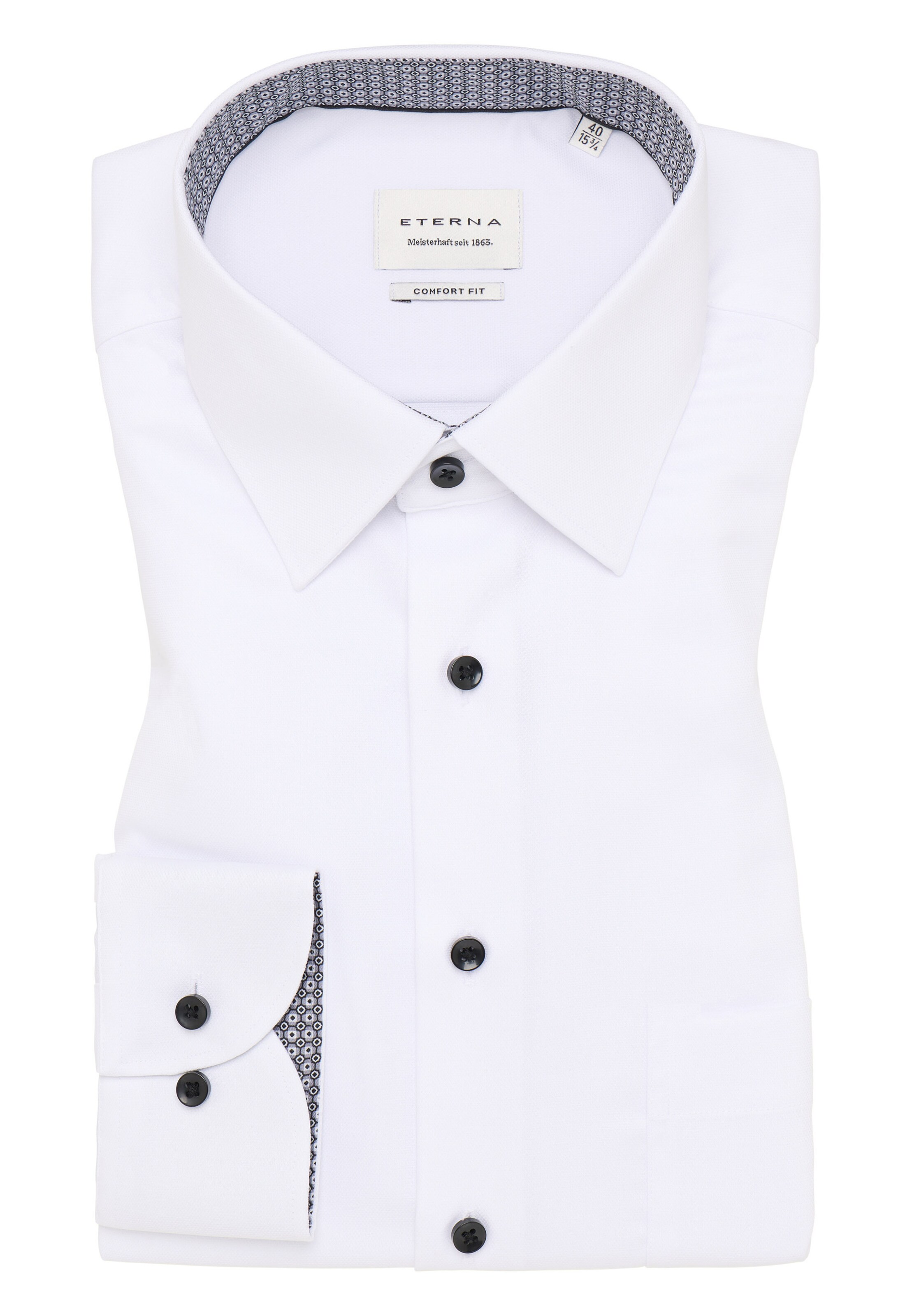 ETERNA Comfort fit Zakelijk overhemd in Wit: voorkant