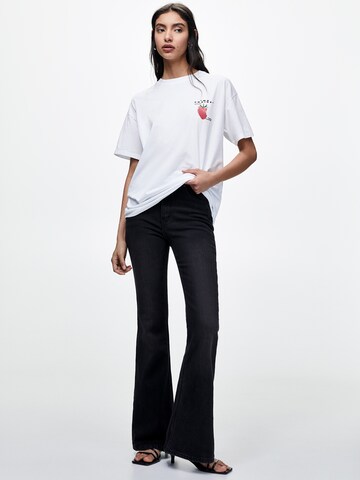 Pull&Bear Oversize t-shirt i vit