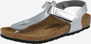 Sandales 'Kairo' BIRKENSTOCK en argent : devant